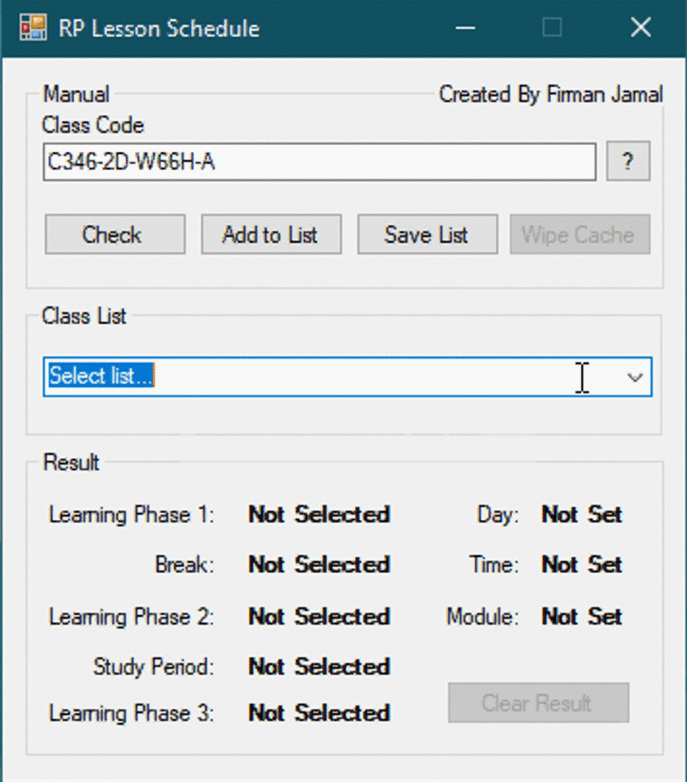 RPLeo Scheduling screenshot